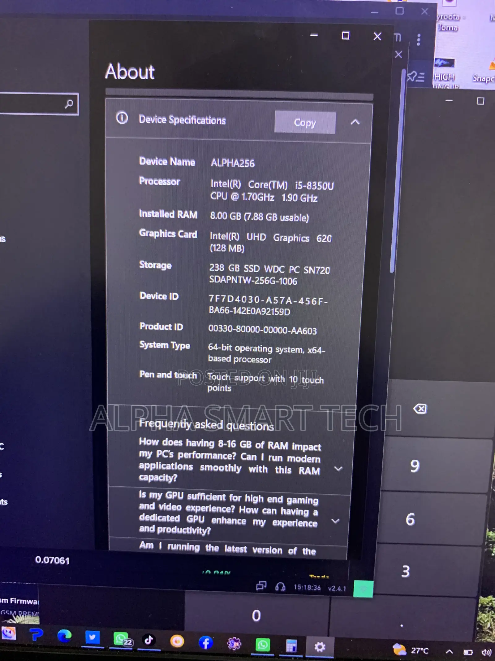 Laptop Dell Latitude 7490 8GB Intel Core i5 SSD 256GB