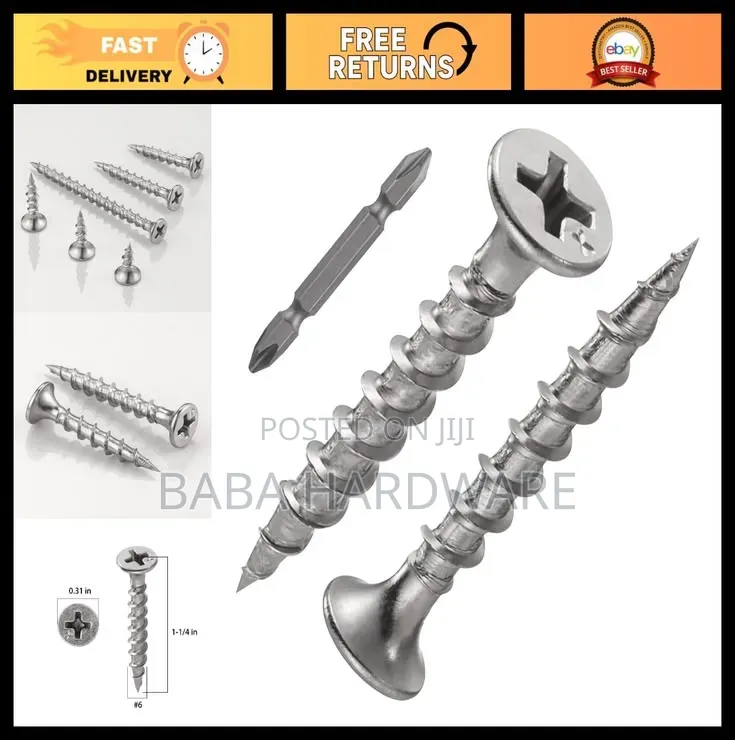 Chipboard Screws All Sizes (1,2,3,4)inch