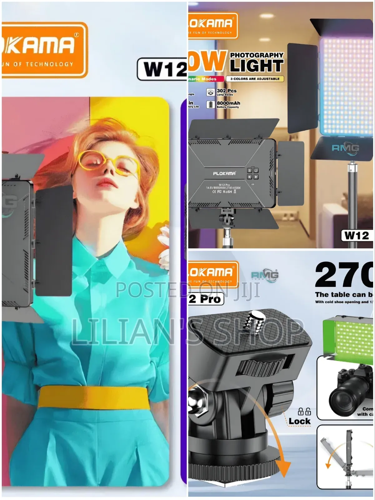Plokama W12 Pro 30W RGB Photography Light