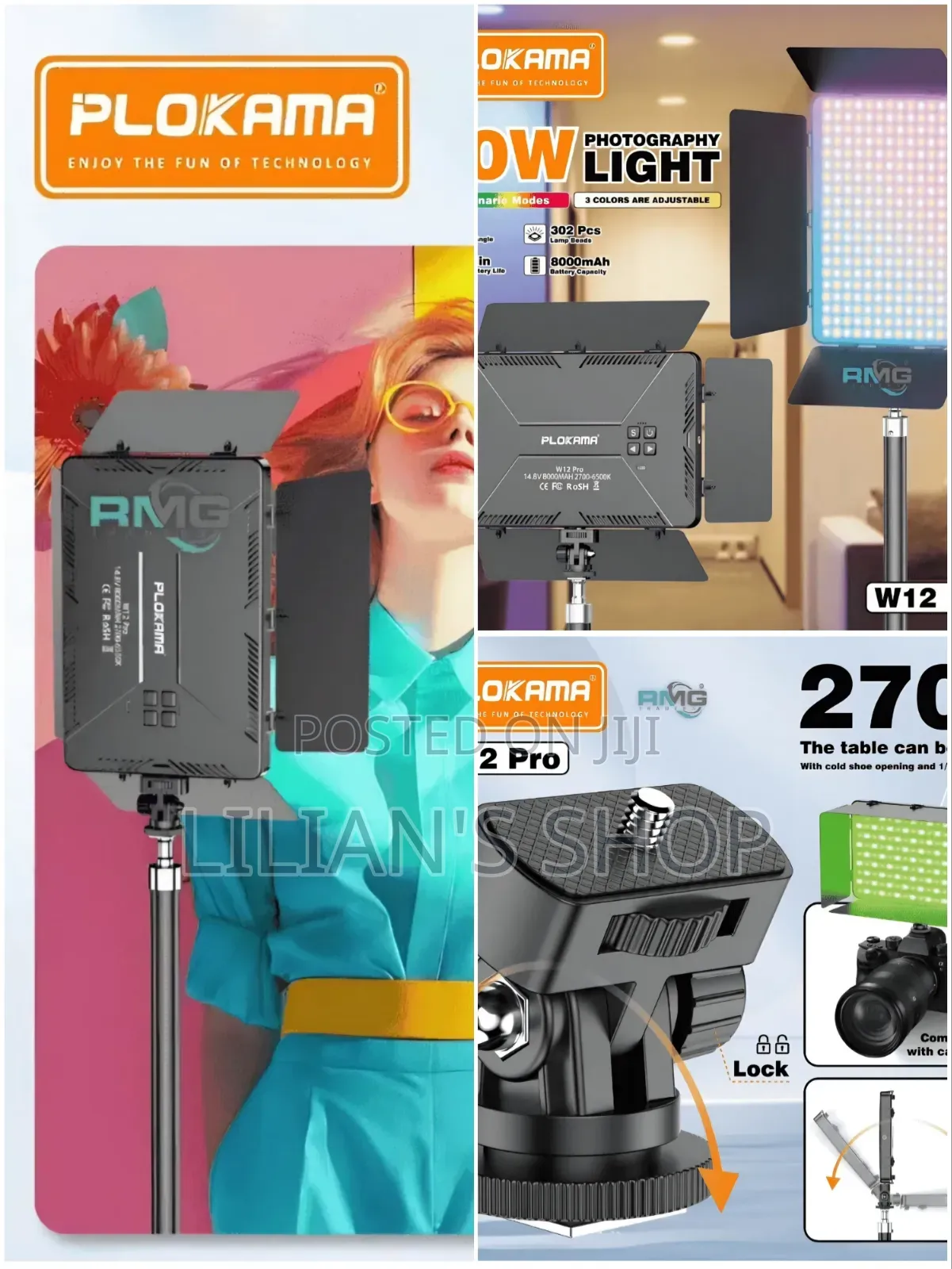 Plokama W12 Pro 30W RGB Photography Light