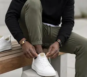 Men’s Classic Ecco Casual White Leather Shoes