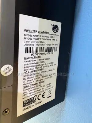 1kw 12v Sunshine Inverter Charger With 600w MPPT 230vac