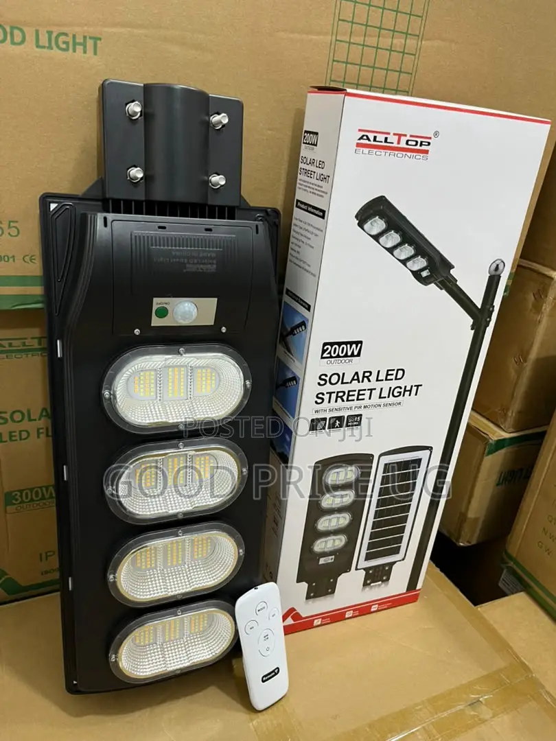 Alltop Electronics 200W Outdoor Solar LED Street Light