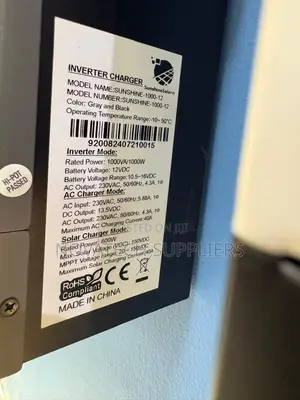 Sunshine Solar 1000W 12V Hybrid Inverter 600W MPPT