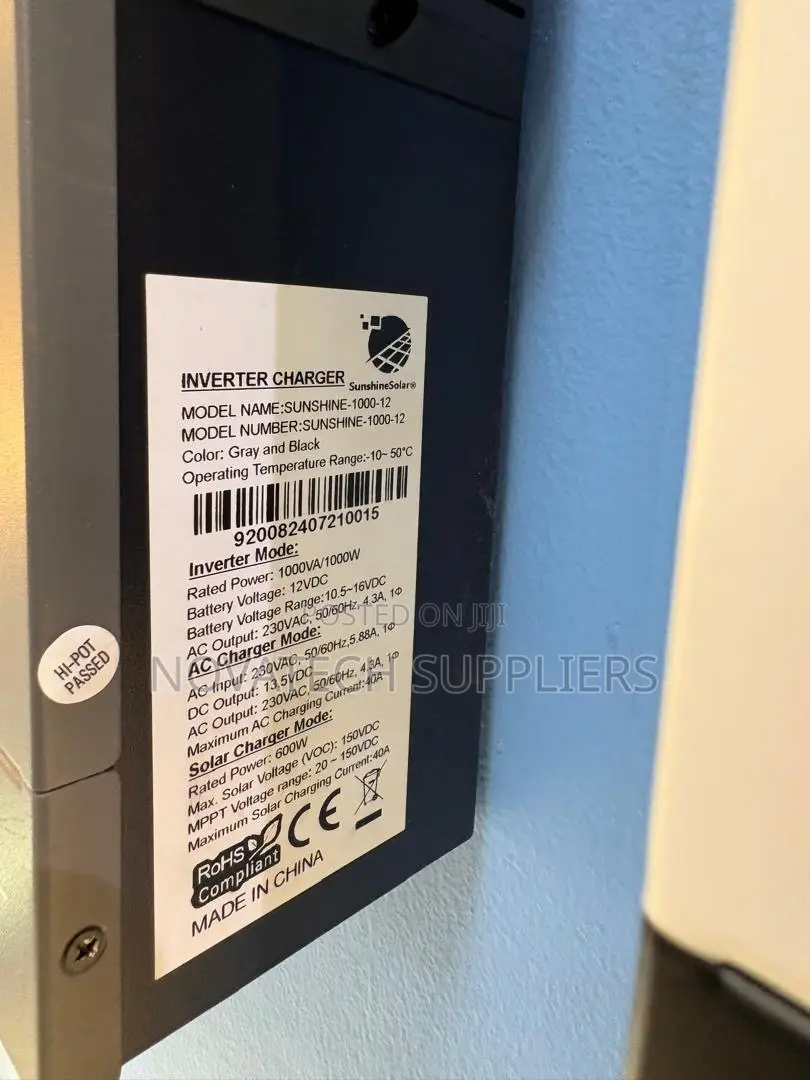 Sunshine Solar 1kW Hybrid Inverter 12V 40A MPPT