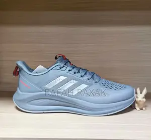 Original Grey/Silver Adidas Alpha-Edge+ Running Trainer Sneakers
