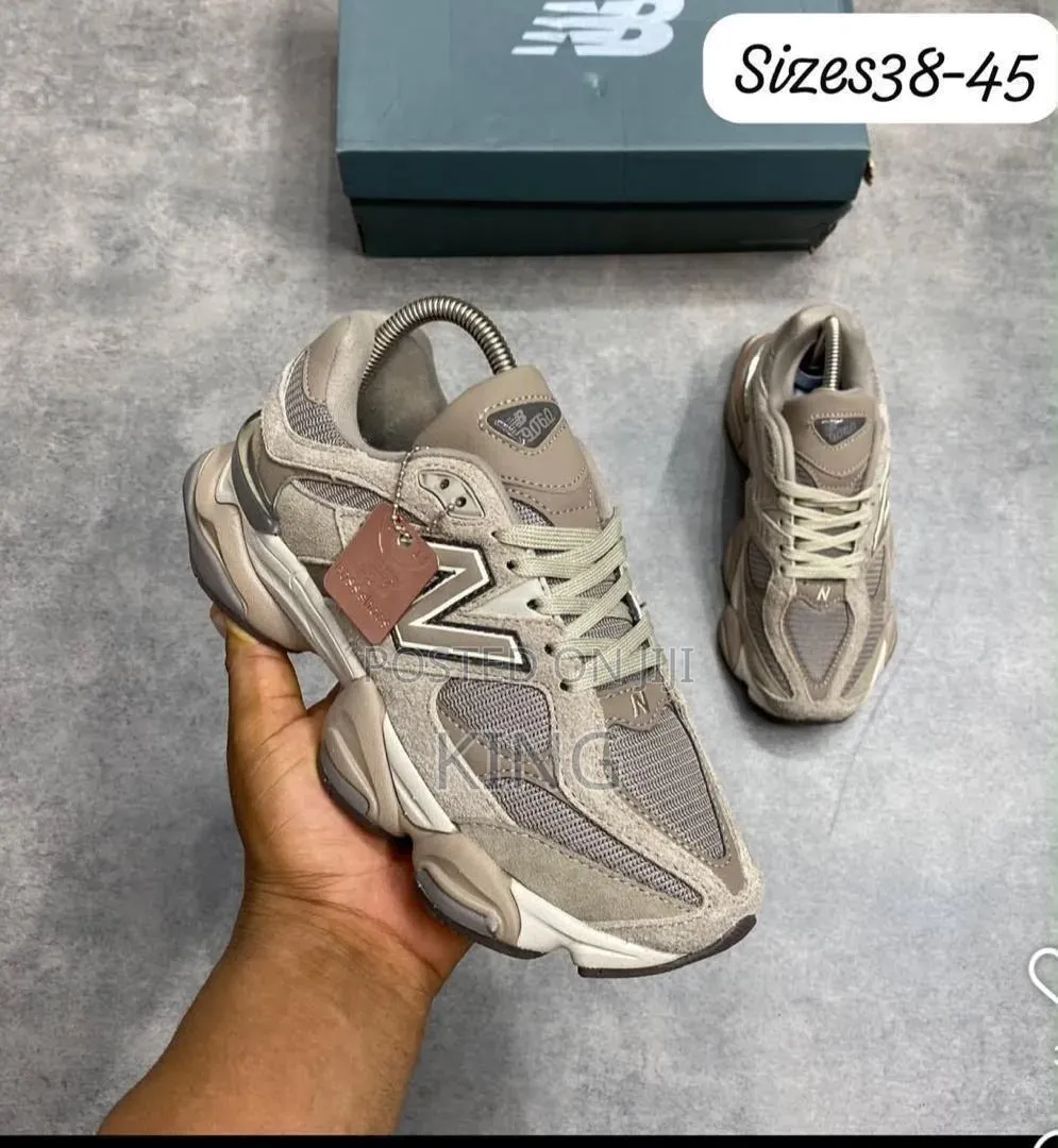 New Balance 9060 Sneakers in a Beige and Brown