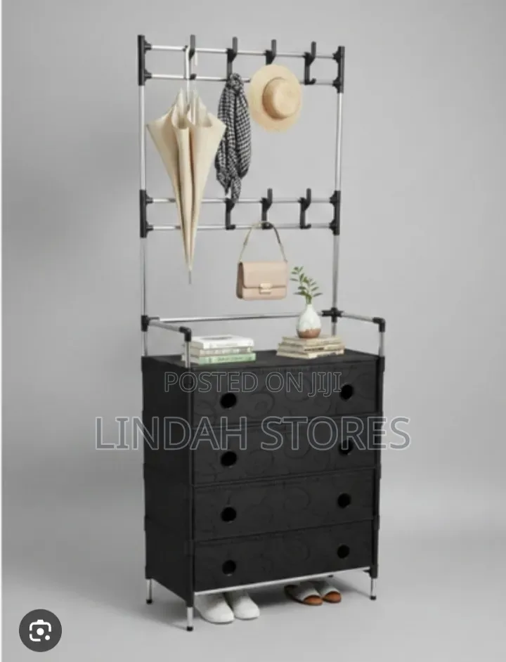 Shoe Rank With Coat Hanger