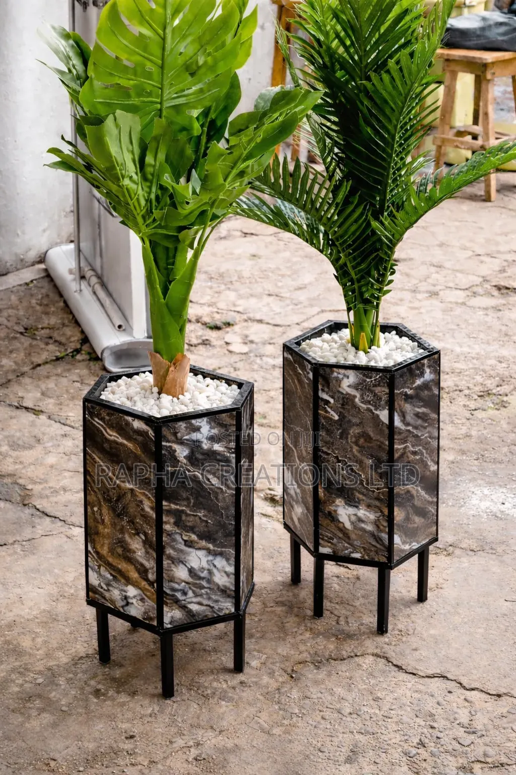 Hexagon Ceramic Tile Flower Pots/Vases/Planters/Pots/Plants