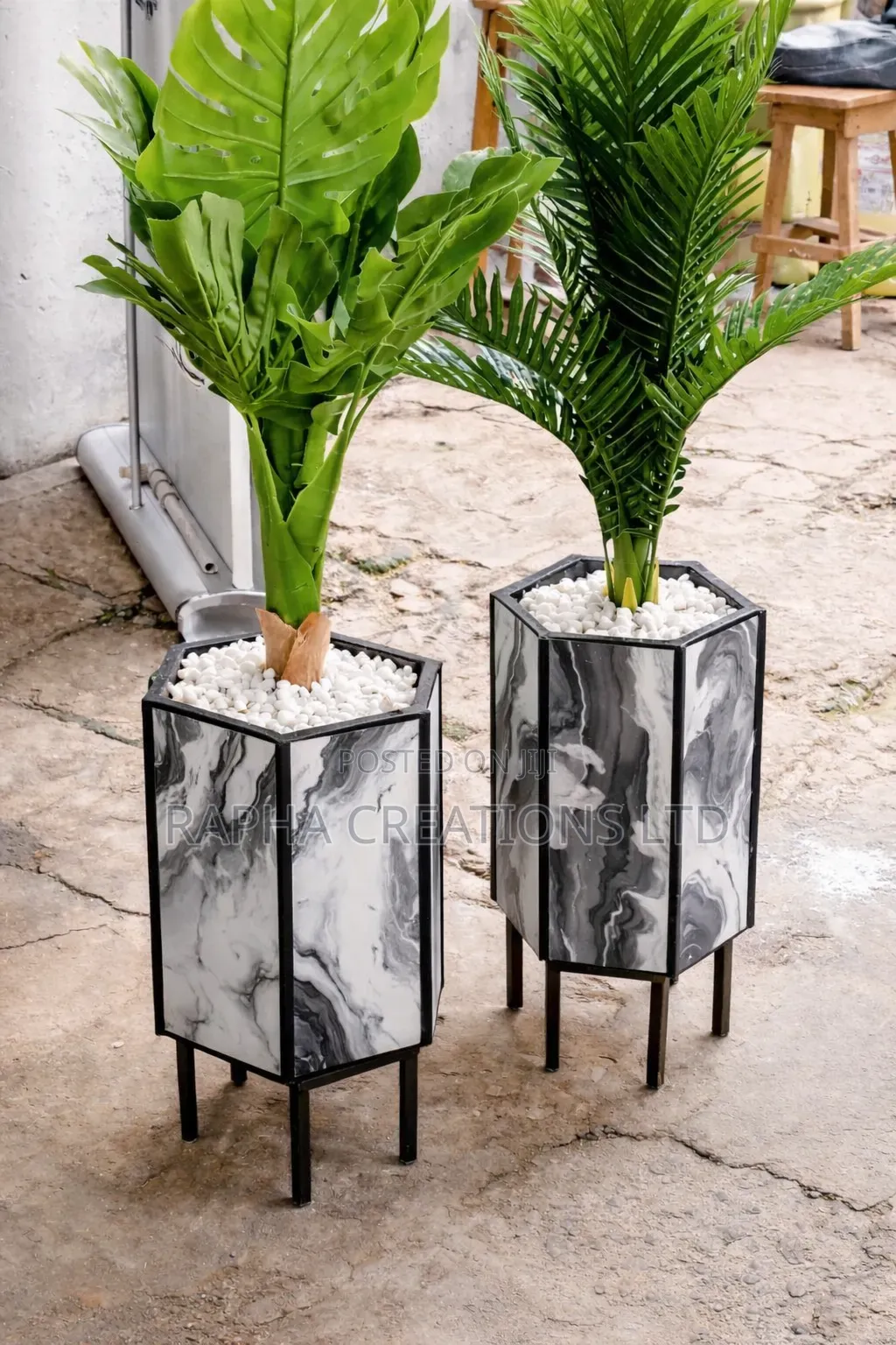 Hexagon Ceramic Tile Flower Pots/Vases/Planters/Pots/Plants