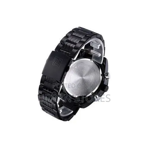 Naviforce Men's Stainless Luxury Digital and Analog Designer Watch