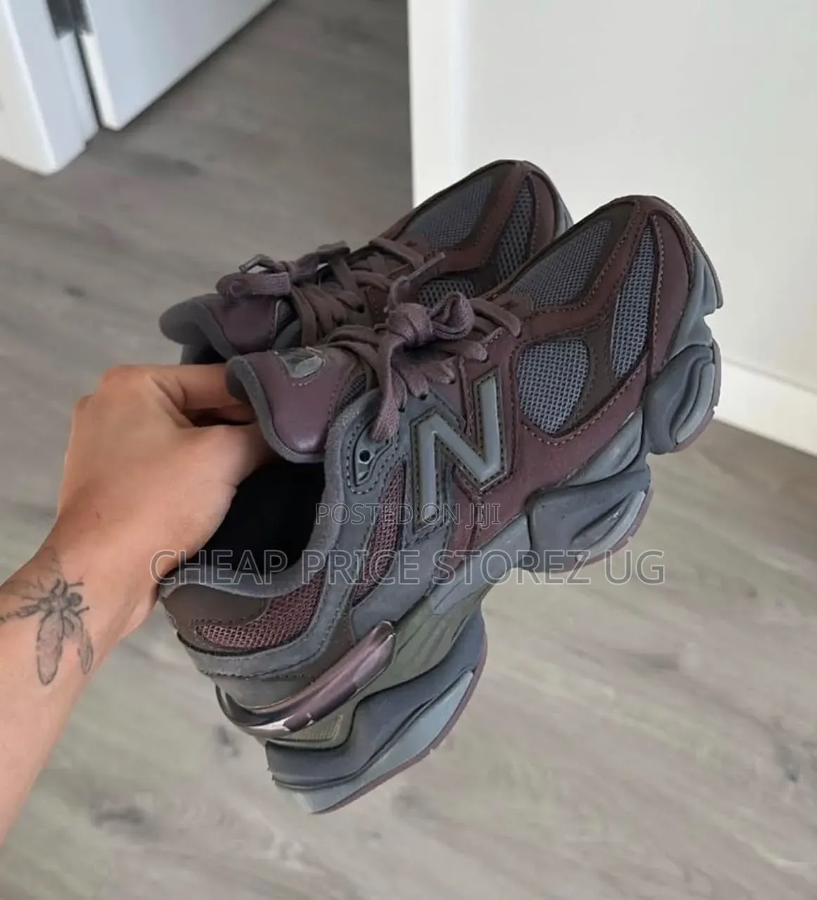 Footwear Is a Pair of New Balance 9060 "Truffle" Sneakers Showcasing