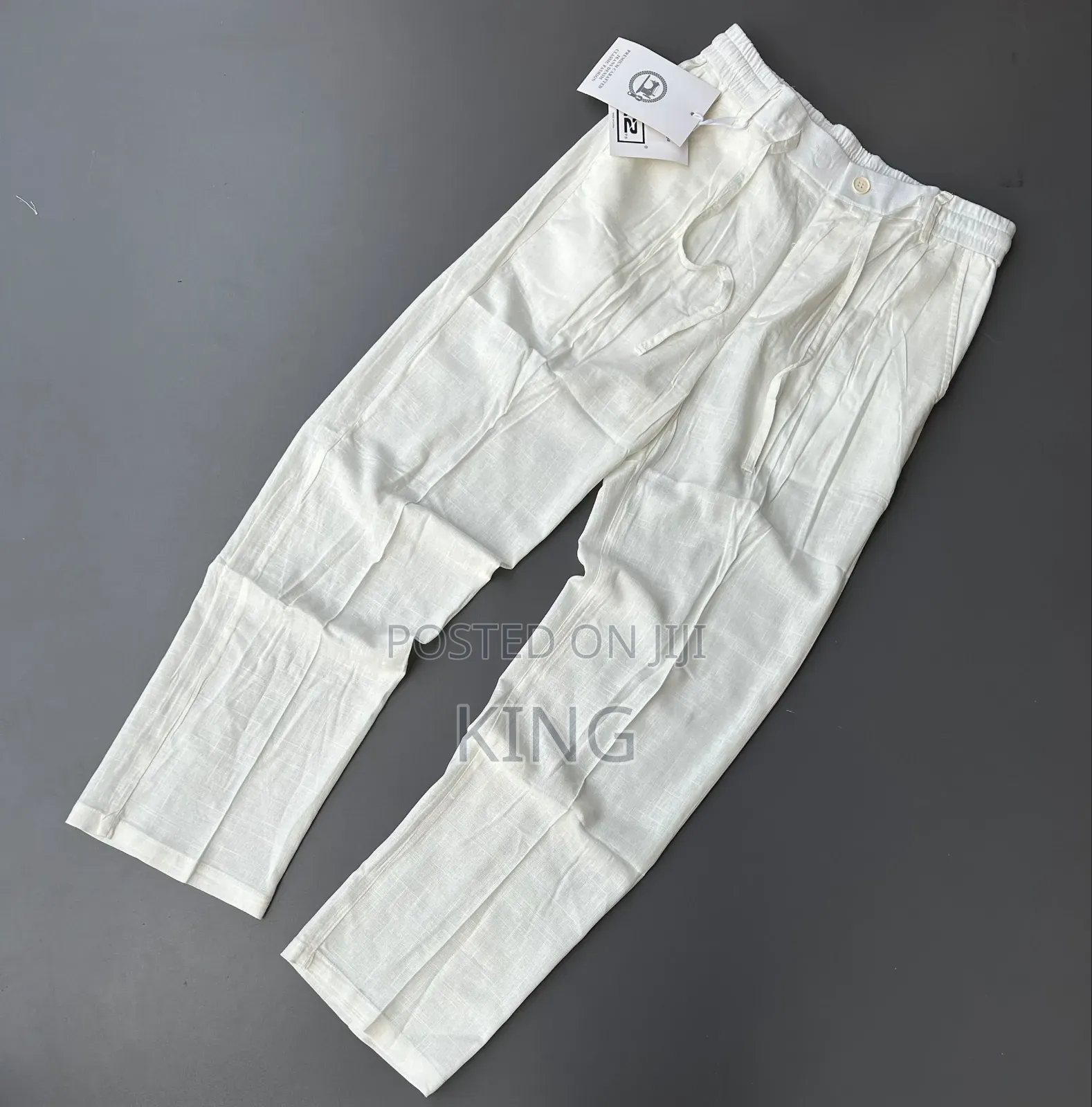 Casual, Relaxed-Fit Men's Linen Pants/Trousers