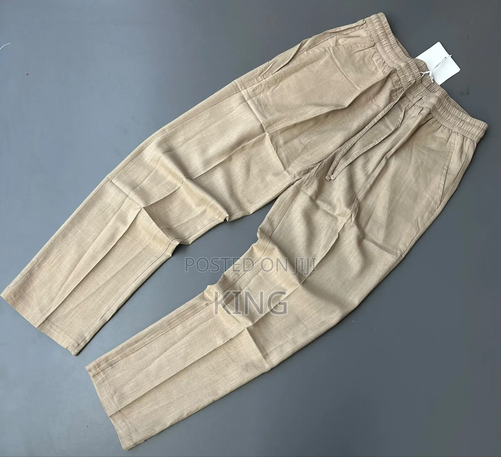 Casual, Relaxed-Fit Men's Linen Pants/Trousers
