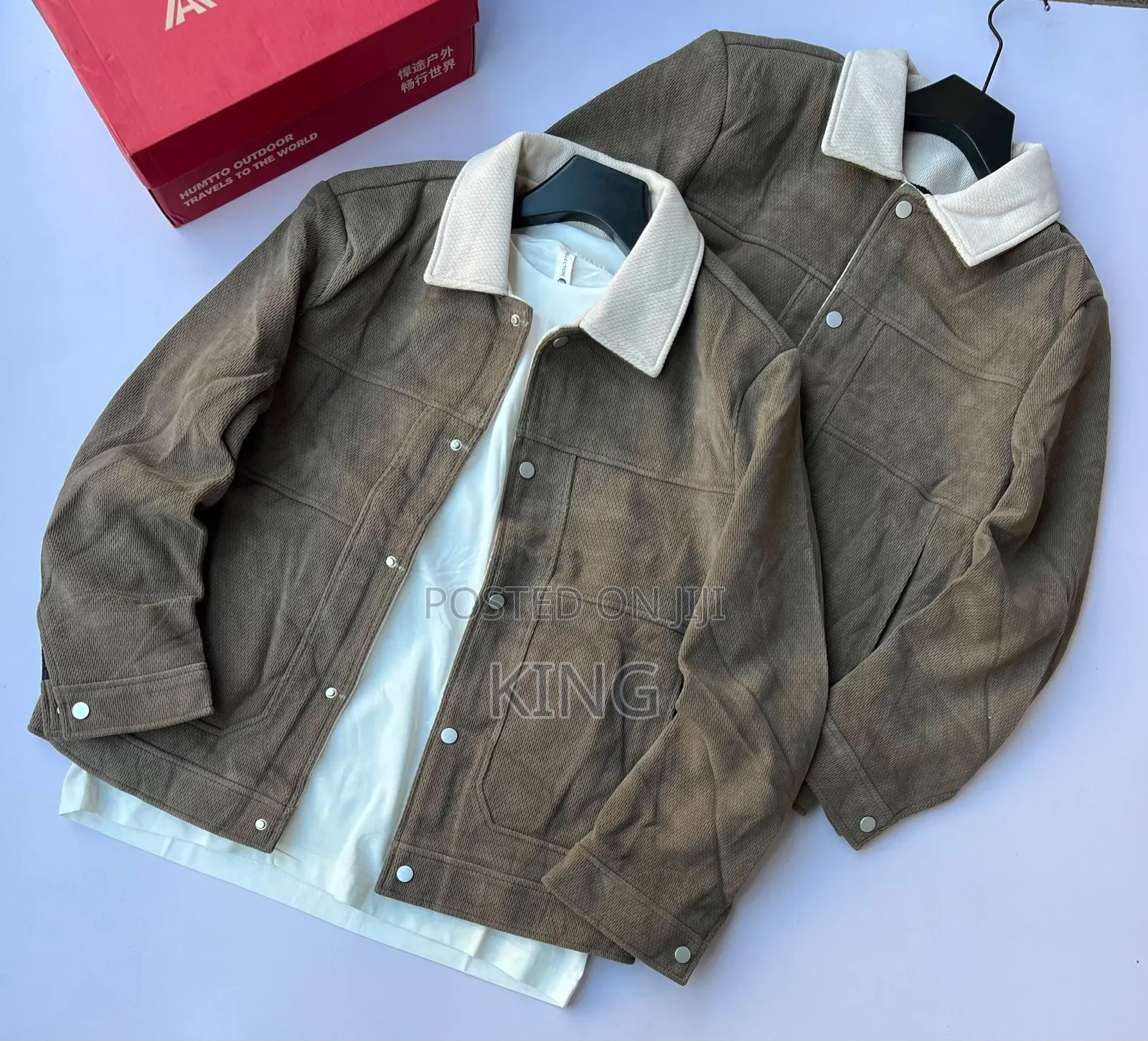 Men's Casual Suede and Corduroy-Style Snap-Button Jackets