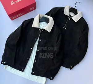 Men's Casual Suede and Corduroy-Style Snap-Button Jackets