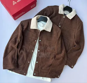 Men's Casual Suede and Corduroy-Style Snap-Button Jackets