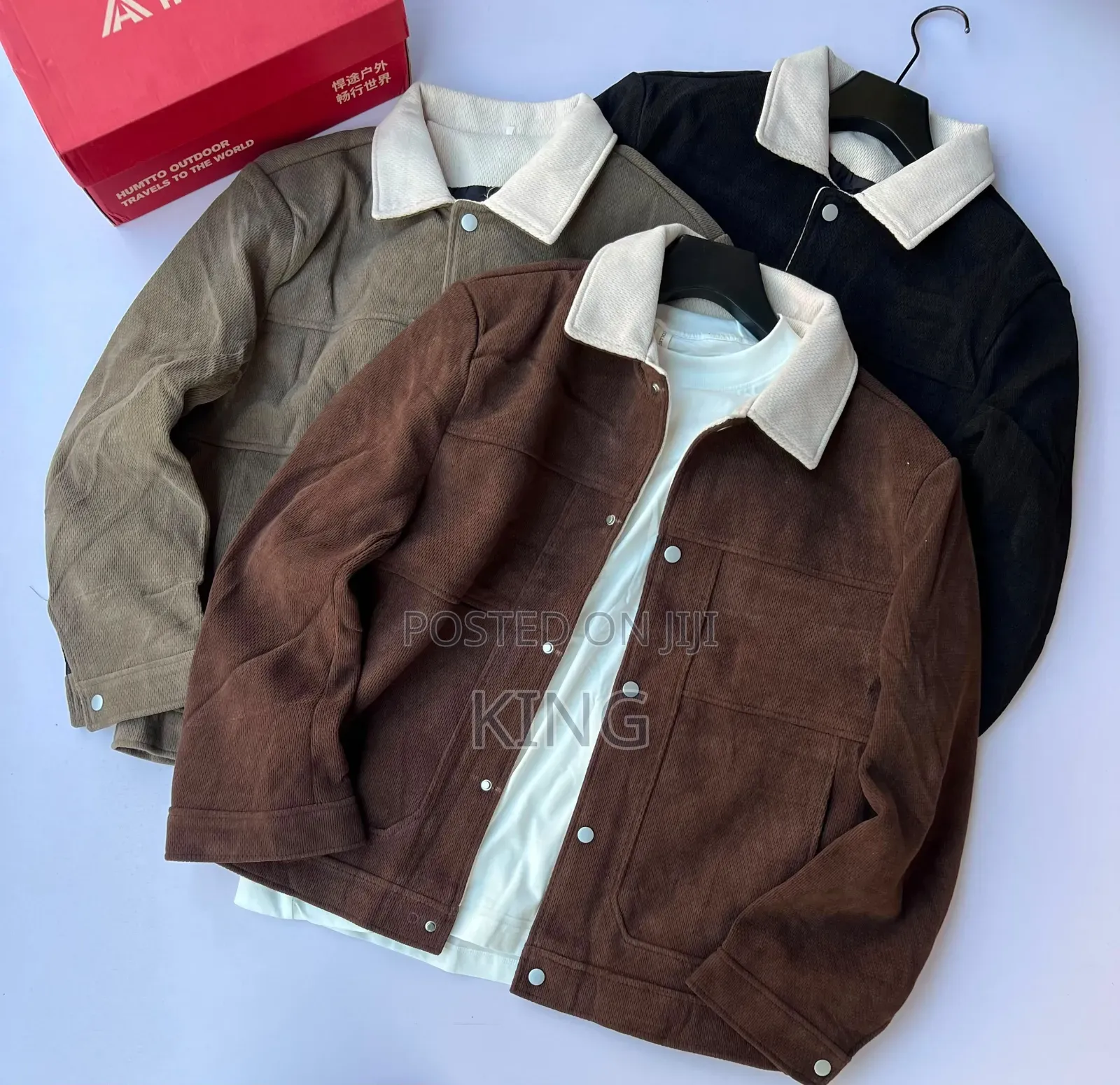 Men's Casual Suede and Corduroy-Style Snap-Button Jackets