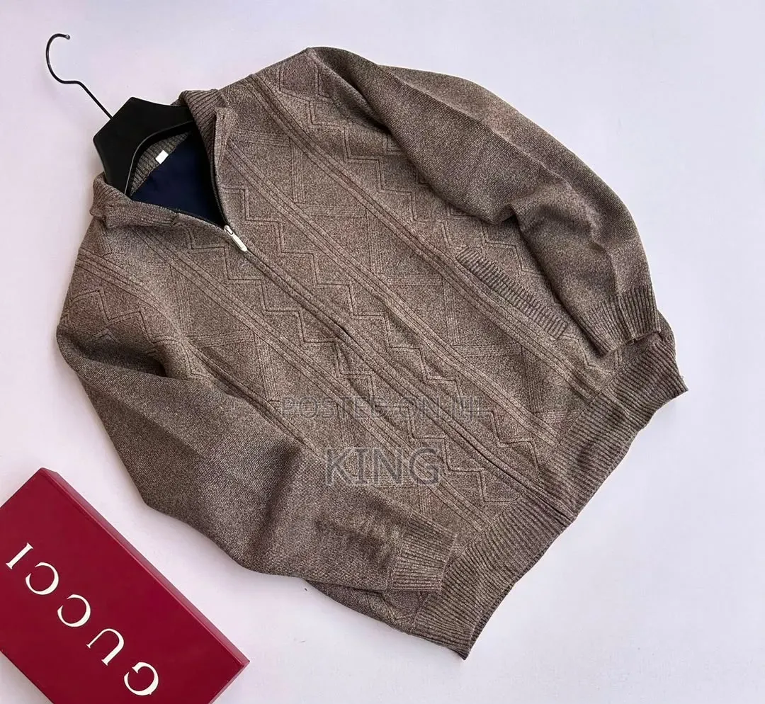 Knit Zip-Up Mock-Neck Sweater or Cardigan