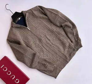 Knit Zip-Up Mock-Neck Sweater or Cardigan