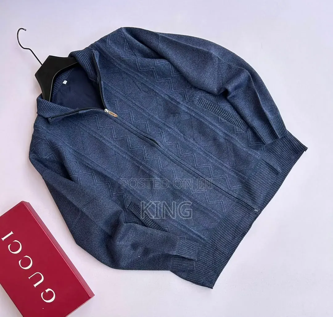 Knit Zip-Up Mock-Neck Sweater or Cardigan