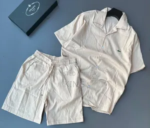 Matching Men's Summer Lacoste Linen Two-Piece Set