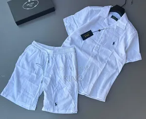 Matching Men's Summer Lacoste Linen Two-Piece Set