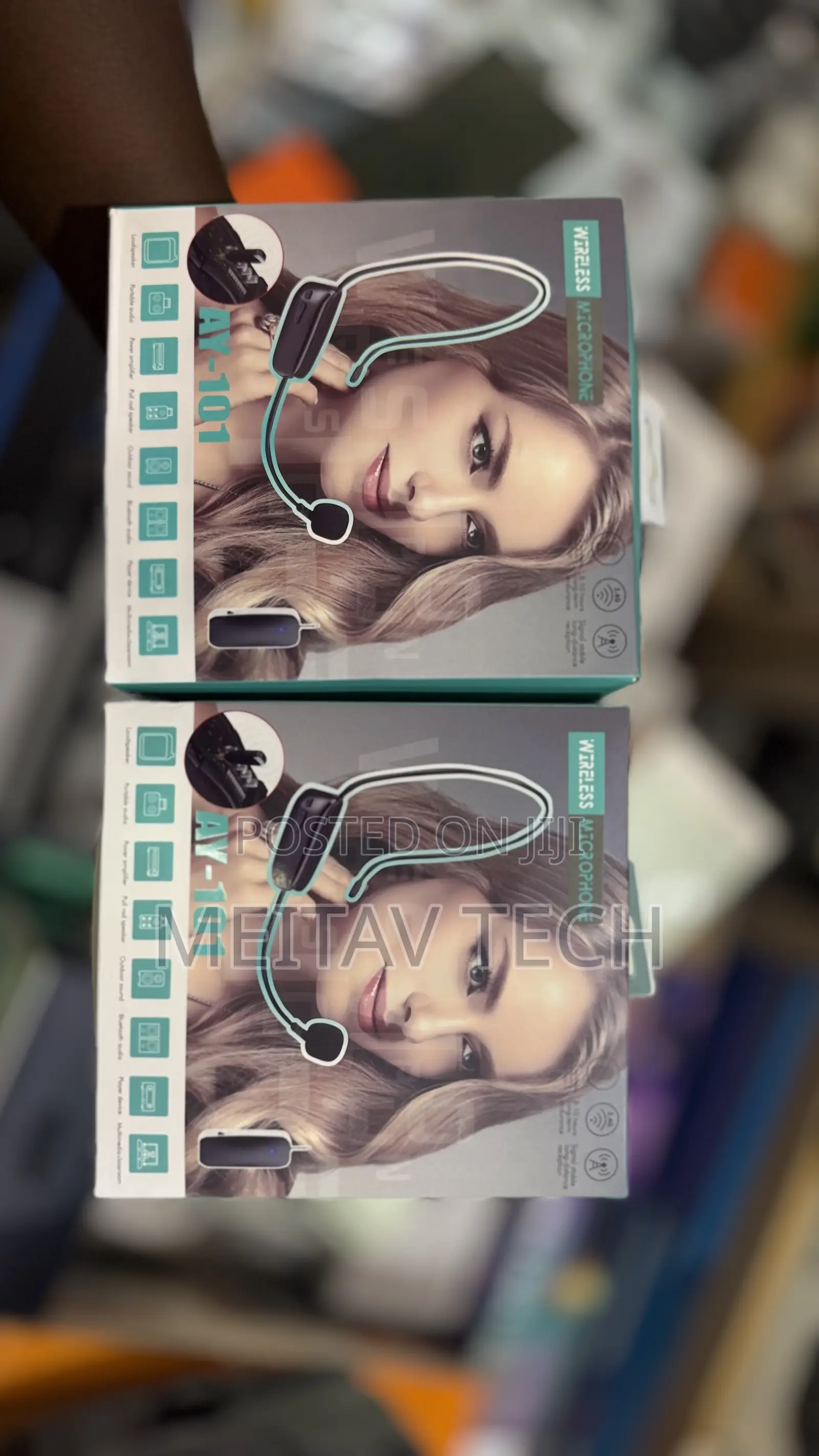 AY101 UHF Wireless Headset Microphone |50M Range for Teaching,