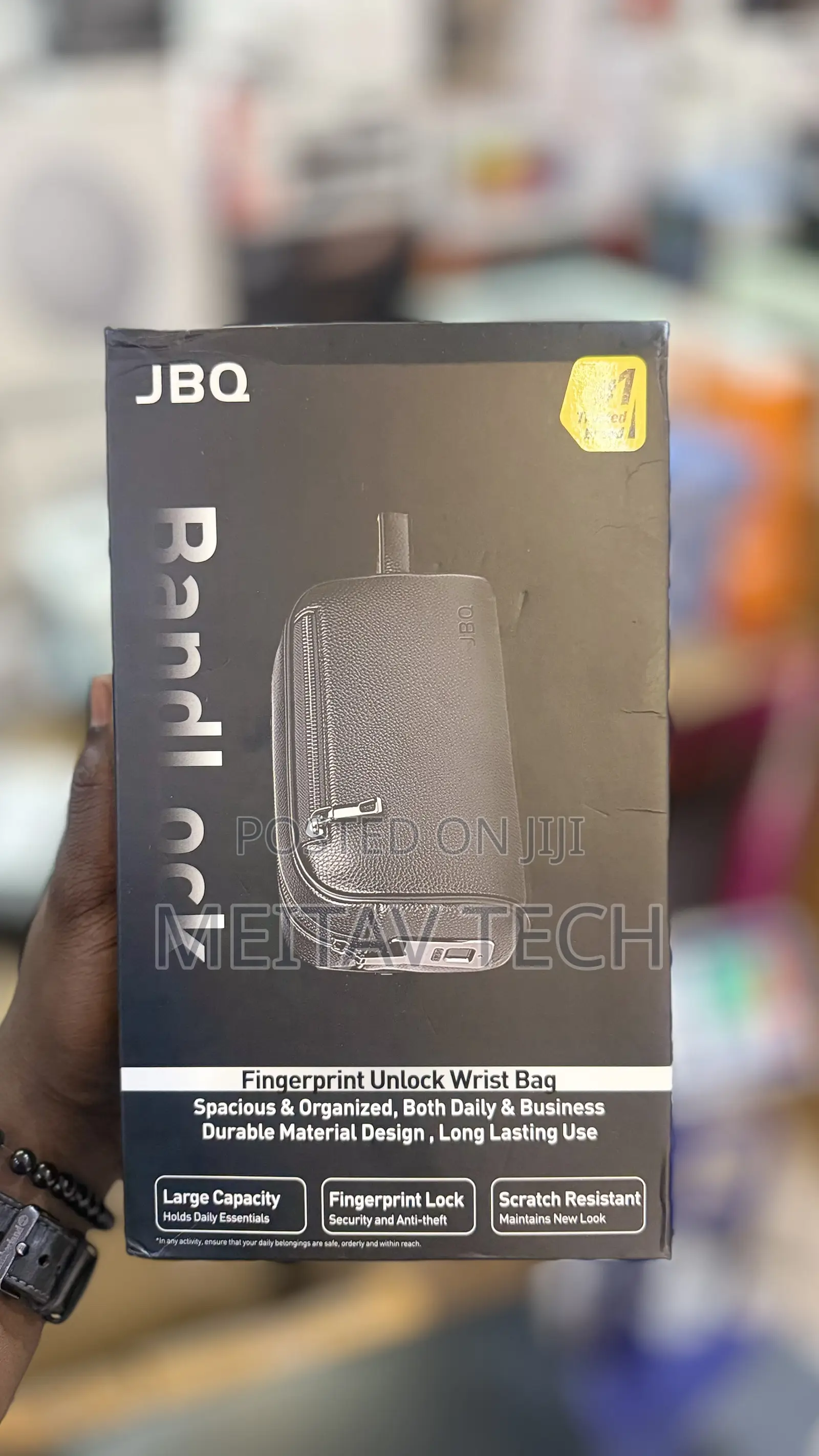 JBQ Fingerprint Unlock Pouch, Wrist Bag