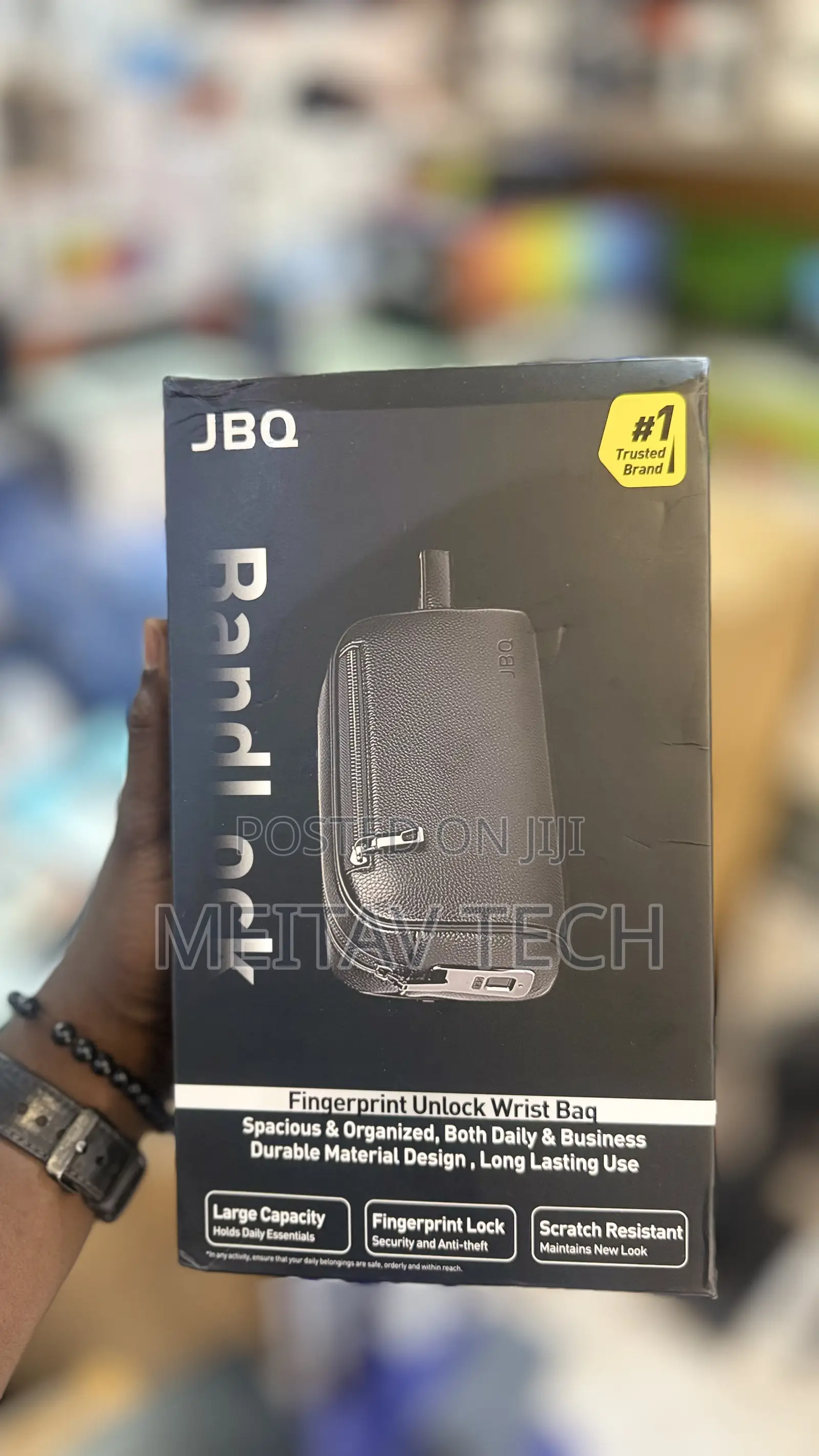 JBQ Fingerprint Unlock Pouch, Wrist Bag