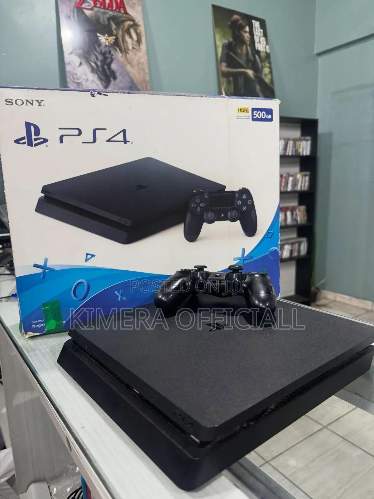 PlayStation 4 Slim Jet Black 500GB System PS4 Console