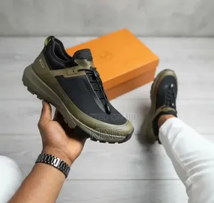 Olive Green and Black Ecco Waterproof Casual Hybrid Sneaker/Boot