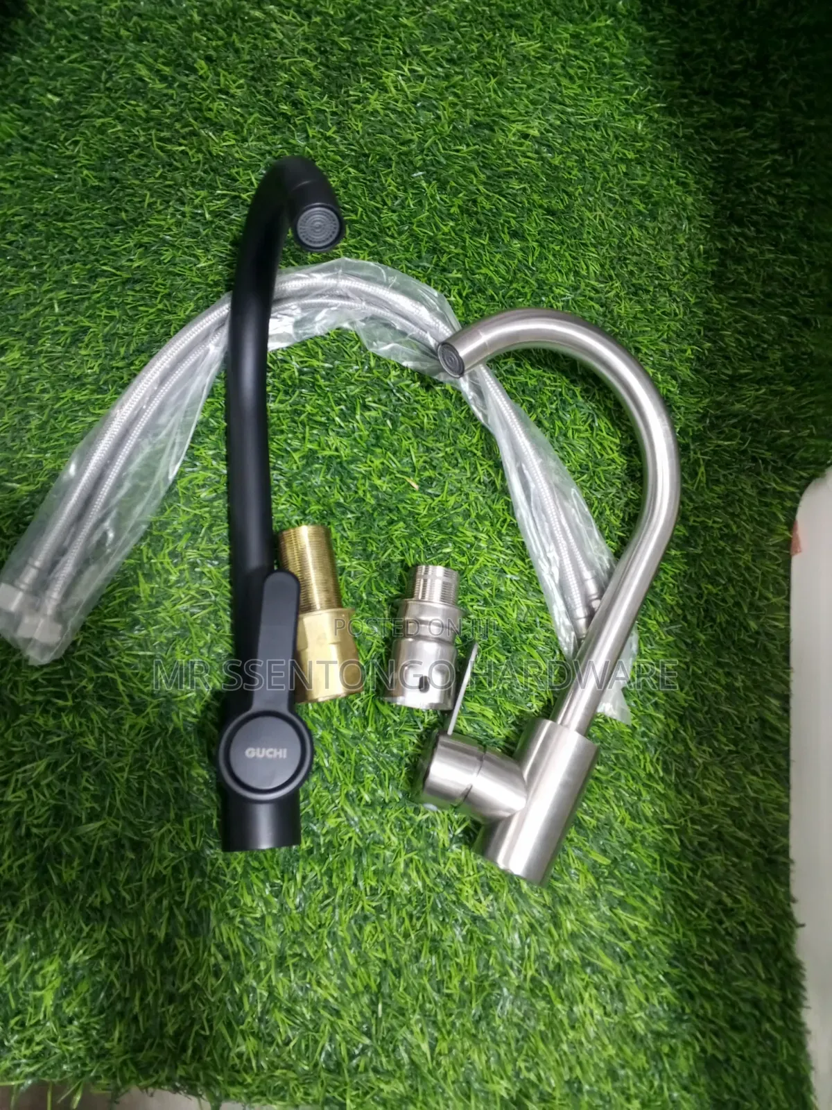 Sink Mixer Taps Heavy Duty Black or Silver Good Quality/All Types)