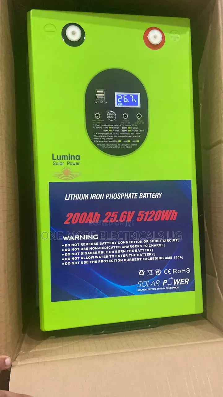 Heavy Load Lithium Iron Phosphate Battery 5120kwh/25.6volts(200ah).