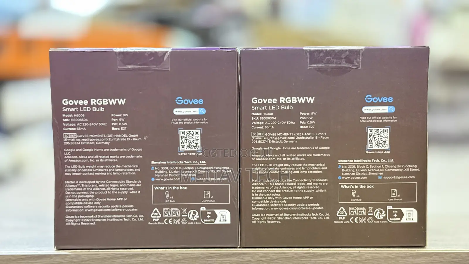 Govee LED Smart Bulb E27, RGBWW Dimmable, 800LM