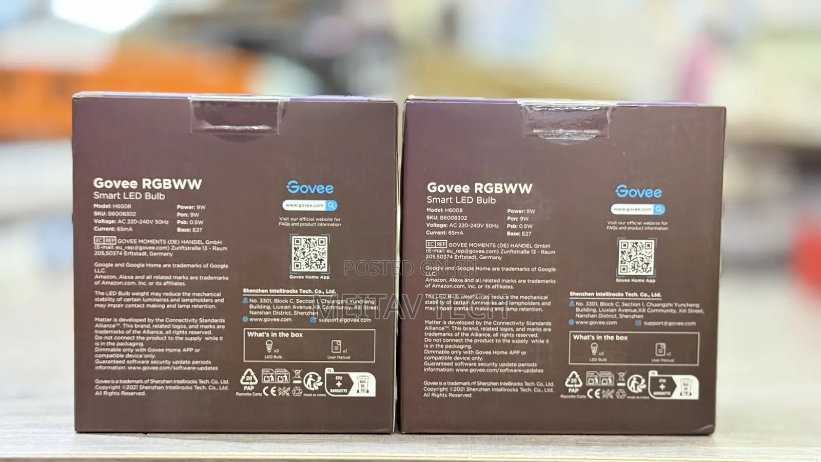 Govee LED Smart Bulb E27, RGBWW Dimmable, 800LM