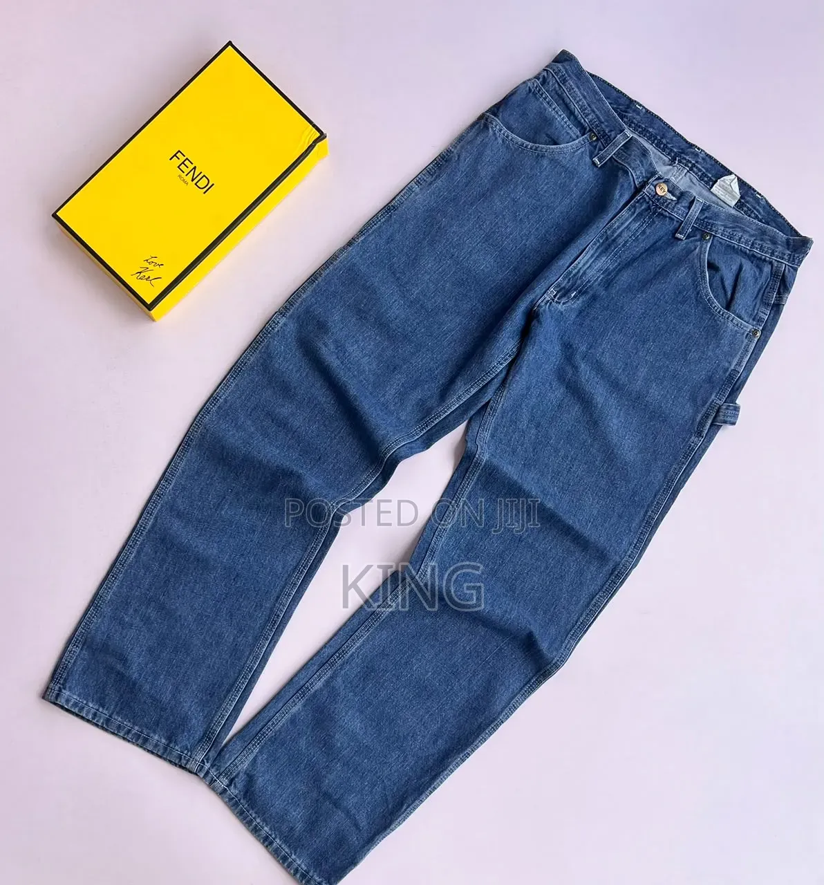 Faded Blue Straight Leg Jeans