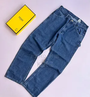 Faded Blue Straight Leg Jeans
