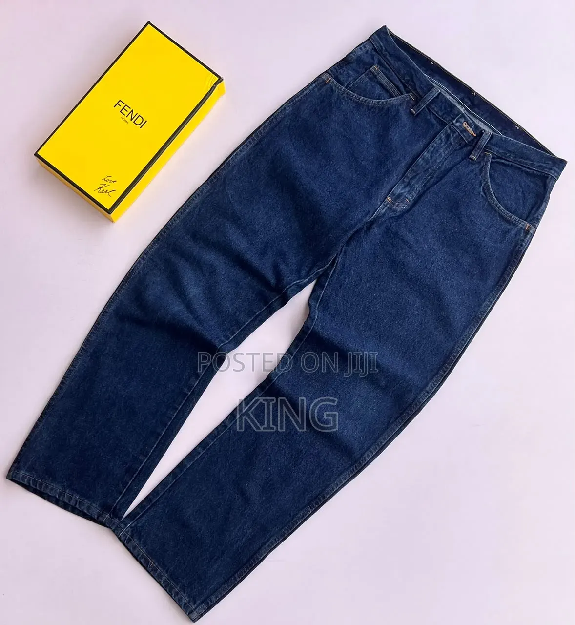 Faded Blue Straight Leg Jeans