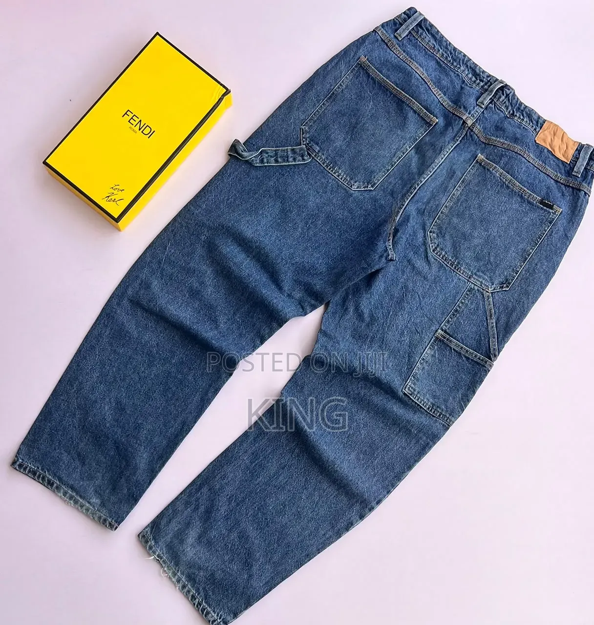 Faded Blue Straight Leg Jeans