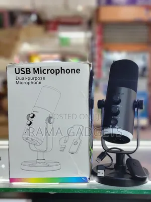 Portable USB Condenser Wireless Microphone Connects to Phone and PC