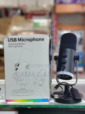 Portable USB Condenser Wireless Microphone Connects to Phone and PC