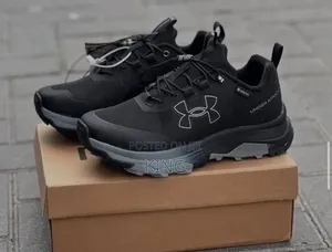 Black and Grey Under Armour Charged Bandit Trail Gore-Tex Shoes