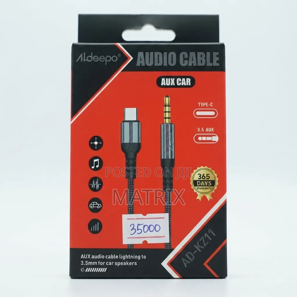 Aldeepo USB Type C to Aux Audio Jack Cable Model AD-KZ11