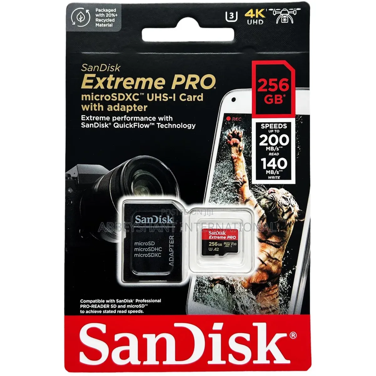 SanDisk Extreme PRO 256GB microSDXC UHS-I Memory Card