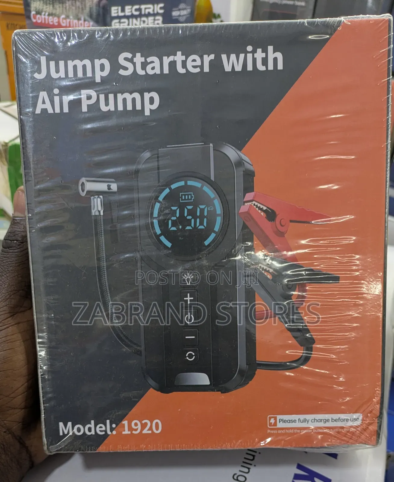 Portable Car Jump Starter With Air Pump