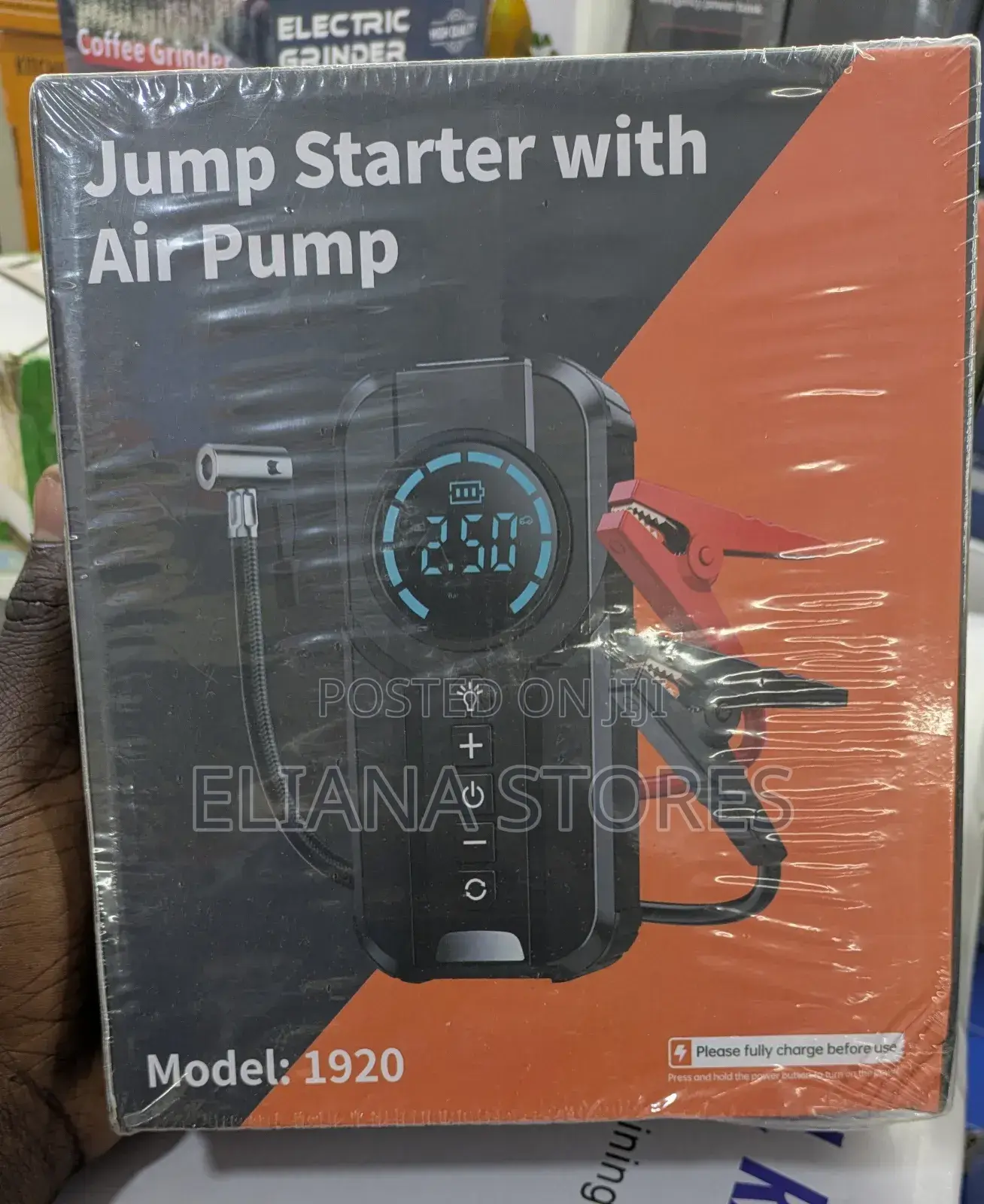 Portable Car Jump Starter With Air Pump