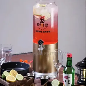 Giant Beverage Can Dispenser With LED Illumination and Spigot