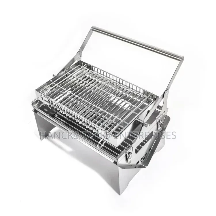 Portable Stainless Steel Folding BBQ Grill and Outdoor Charcoal Stove