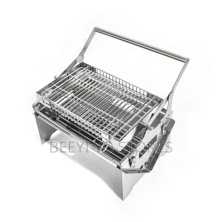 Portable Stainless Steel Folding BBQ Grill and Outdoor Charcoal Stove